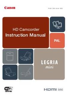 Canon Legria Mini manual. Camera Instructions.